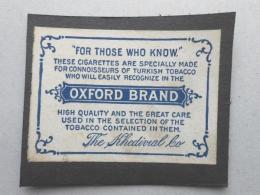 【中国煙草ラベル】OXFORD BRAND