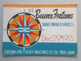 【絵葉書】外国船　進水記念  S.S. Buena Tortuna