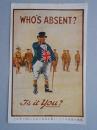 【絵葉書】英国ポスター図案　「誰かこの中にいない?君ですか」