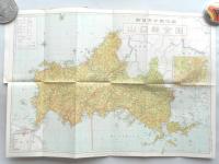山口県　新日本分県地図　新市町村登載