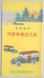 【鳥瞰図】伊勢参宮　乗合自動車案内