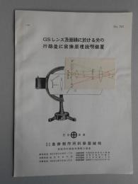 GSレンズ及面鏡に於ける光の行路並に写像原理説明装置