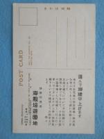 〈絵葉書〉伊勢阿漕浦　御殿場遊園地　大広間から眺めた真水の滝
