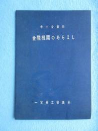 愛知県一宮商工会議所発行『中小企業向金融機関のあらまし』