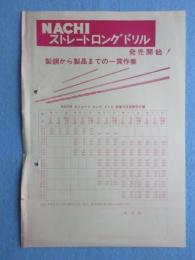 〈チラシ〉不二越鋼材工業発行『NACHIストレートロングドリル発売開始』