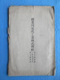 揖斐川電化工業株式会社設立趣意書・工事費概算書・収支概算書