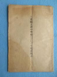 三重県立津中学校生徒成績表(大正8年4月～大正9年3月)