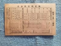 〈チラシ〉改正郵便料金表