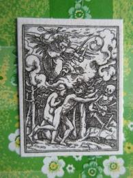 〈銅版画〉Hans Holbeins Dance of Death 『The Expulsion』 　ホルバイン　死の舞踏より『失楽園』