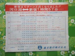 〈チラシ〉富士急行発行『新宿までグーンと近くなりました！！河口湖⇔新宿1時間57分』