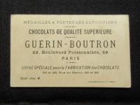 〈クロモスカード〉CHOCOLAT GUERIN-BOUTRON テーブルを挟んで