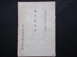 株式会社東京株式取引所株主氏名表