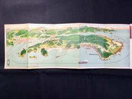 〈鳥瞰図〉湯崎温泉名所交通案内鳥瞰図
