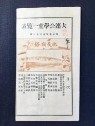 大連公学堂一覧表
