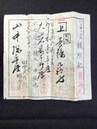 伊勢四日市蔵町　田中武兵衛廻漕店発行『東海丸　積附記』