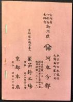金銀箔　河本分廓　価格表