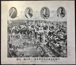 平和紀念東京博覧会全景及上野公園一目図