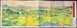 〈鳥瞰図〉武蔵中央電気鉄道沿線名所図