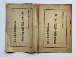 愛知県熱田中学校々友会　第22、23回陸上運動会番組