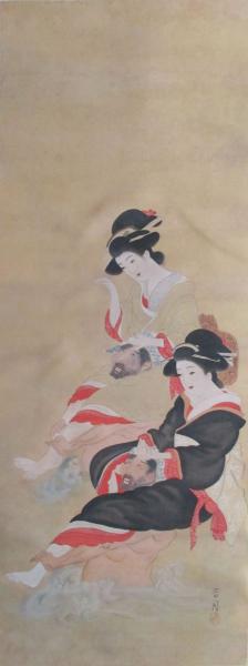 川越人足と二美人図 横尾芳月 キヨ書店 古本 中古本 古書籍の通販は 日本の古本屋 日本の古本屋