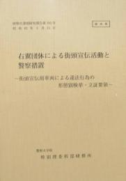 右翼団体による街頭宣伝活動と警察措置