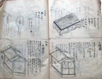利休、仙叟、原叟、又玄斎、如心斎好他木製茶道具他写