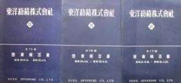 東洋紡績株式会社　第75、76、78回営業報告書