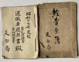 愛知県天白区郵便局　履歴書綴・経費原簿