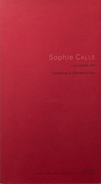 ソフィ・カル : 歩行と芸術 ＜慶應義塾大学アート・センター/ブックレット 9＞