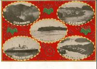 （レトロ絵葉書）大阪商船内南紀保勝協会 日本一絵葉書1枚（眺望・潮岬/那智瀧/海浜・白浜温泉/避暑地・勝浦温泉/客船・むろ丸