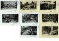 （レトロ絵葉書）絶対絶美幻想の楽園 日本三公園 金沢兼六園 絵葉書8枚と封筒 封筒に「昭和十五年」の書き込み 絵葉書通信面に「金澤市 徳田錦光堂 15.9.22」スタンプ