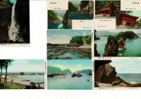 （レトロ絵葉書）熊野国立公園八景 総天然色版 絵葉書8枚＋タトウ