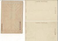 （レトロ絵葉書）大礼記念絵葉書（二枚一組）大正四年十一月 絵葉書2枚と袋 紫宸殿の通信面に3銭と1銭5厘の記念切手を貼り付け