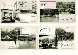 （レトロ絵葉書）「御写真 福井県芦原温泉 旅館 開花亭」絵葉書4枚タトウ付 東京九段下青雲堂製