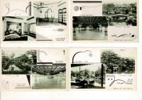 （レトロ絵葉書）「御写真 福井県芦原温泉 旅館 開花亭」絵葉書4枚タトウ付 東京九段下青雲堂製