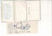 （レトロ絵葉書）「帝釈峡」絵葉書8枚タトウ付 当時の白雲洞入洞券同封