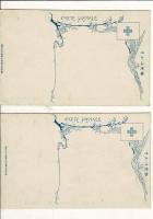 （レトロ絵葉書）「日本赤十字社救護材料庫」「日本赤十字社本部事務所」