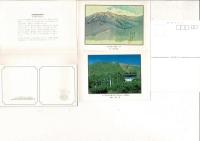 御嶽山記念スタンプ絵葉書セット 絵葉書5枚とタトウ（揃い）