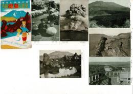 （レトロ絵葉書）「爆発と溶岩の島 秀麗桜島の展望」絵葉書6枚 袋付