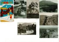 （レトロ絵葉書）「爆発と溶岩の島 秀麗桜島の展望」絵葉書6枚 袋付