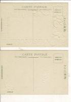 （レトロ絵葉書）「東京勧業博覧会第壱号館」「不忍池畔之外国館」絵葉書2枚 いずれも通信面に「明治四十年東京勧業博覧会」スタンプ エンボス加工