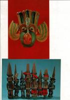 （レトロ絵葉書）世界民族美術展 6枚と袋（C)