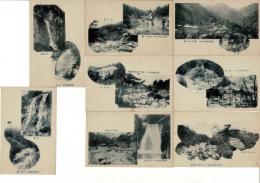 （レトロ絵葉書）菰野温泉 名勝絵葉書 絵葉書8枚と袋 袋に「菰野温泉 湯の山 遊覧記念」印 袋ヤケ・破損