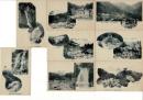 （レトロ絵葉書）菰野温泉 名勝絵葉書 絵葉書8枚と袋 袋に「菰野温泉 湯の山 遊覧記念」印 袋ヤケ・破損