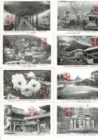 長谷寺十六景 （説明入） 戦前絵葉書16枚と袋
袋に「昭和四年」の書き込み