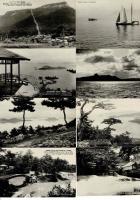 源平の合戦に思ひ出多き　屋島の風光　説明入（絵葉書）　揃１６枚 袋大きく破れ 大正写真工芸所製 宛名面に2種類の観光スタンプ