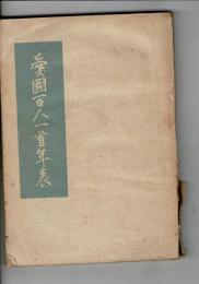 愛國百人一首年表