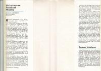 Six lectures on sound and meaning