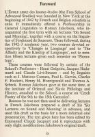 Six lectures on sound and meaning