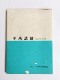 小泉遺跡　県道改良工事に伴う調査